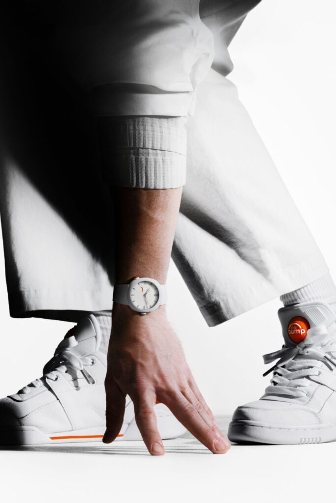 H. Moser x Reebok Streamliner Pump Black on Wrist