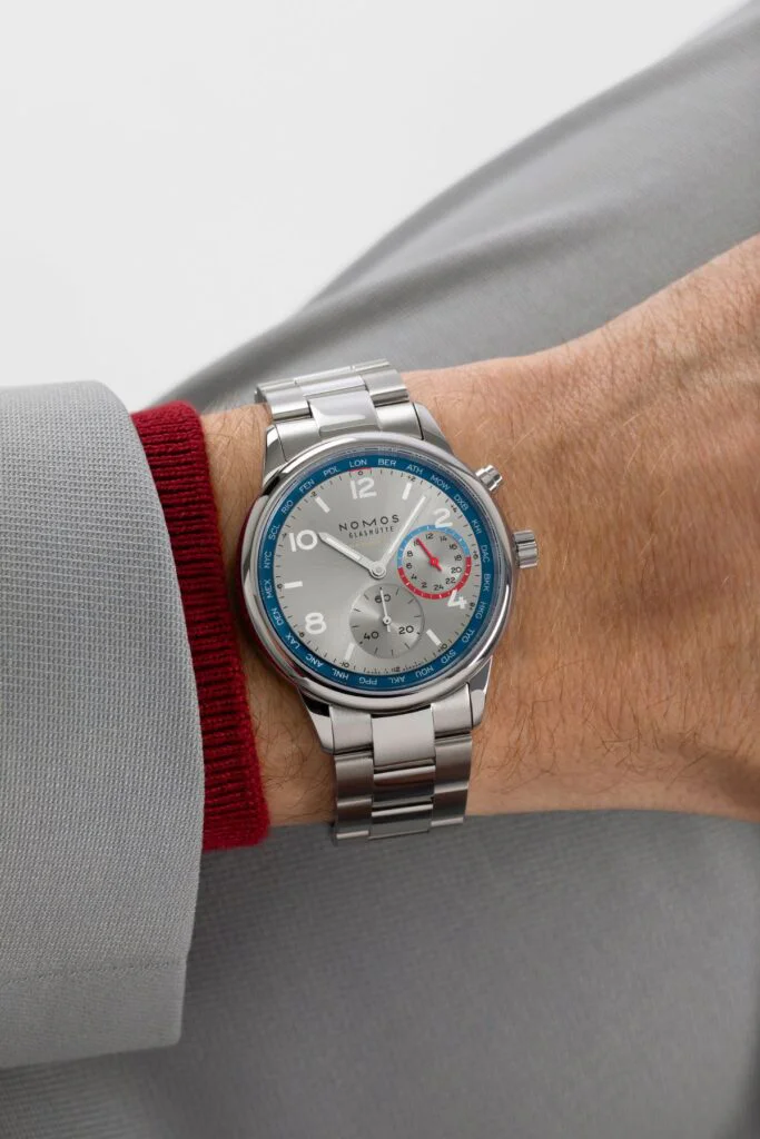 NOMOS Club Sport neomatik Worldtimer Silver