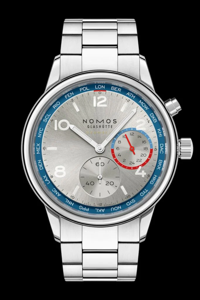 NOMOS Club Sport neomatik Worldtimer Silver