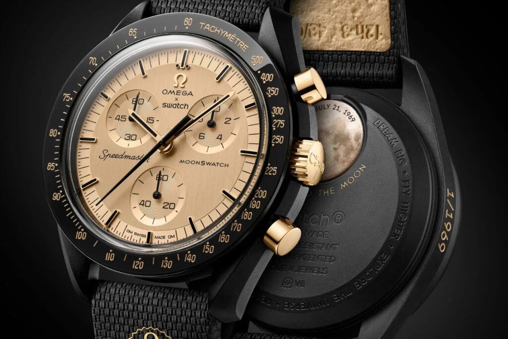 Swatch x Omega MoonSwatch Mission to the Moon 1969: A Tribute In Moonshine Gold